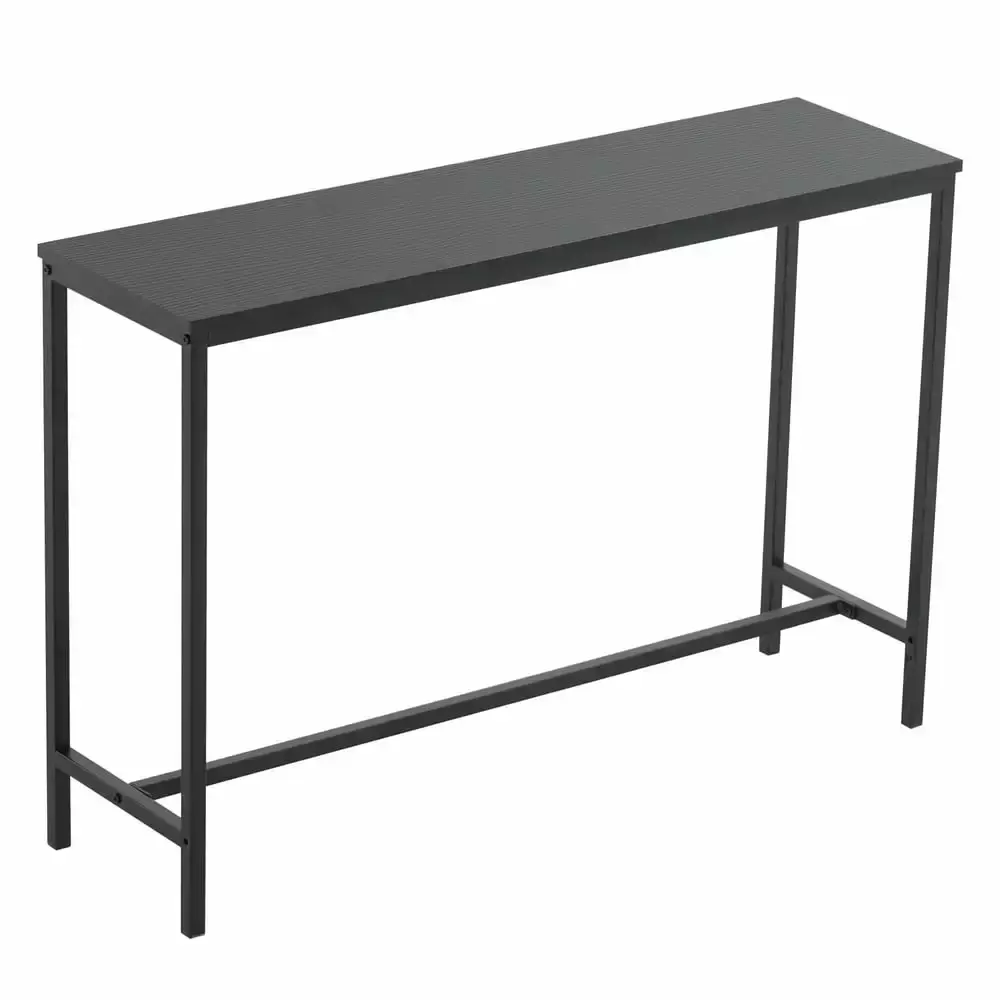Industrial Style Black Oak Triamine Board Porch Table 105x30x71cm