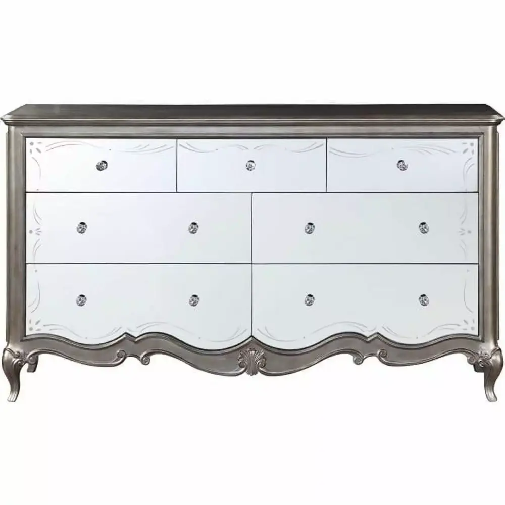 Esteban Dresser Jewelry Box in Antique Champagne Vintage Storage