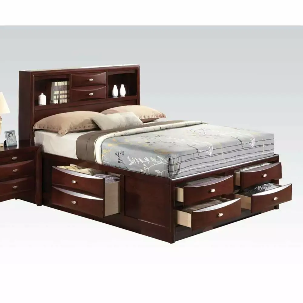 Espresso Wood Eastern King 3PCS Bedroom Set with Storage by Acme Ireland 21596EK-3pcs