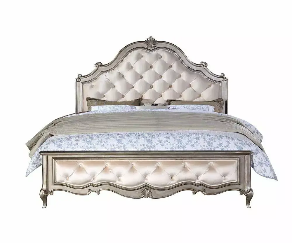 Velvet & Champagne Eastern King 3pcs Bedroom Set by Acme Esteban 22197EK-3pcs