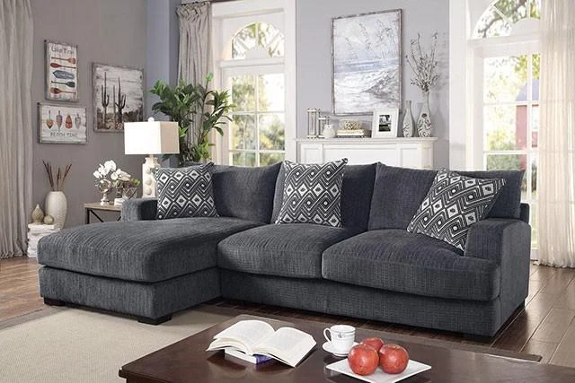 Kaylee Gray L-Shaped Sectional Sofa with Chaise