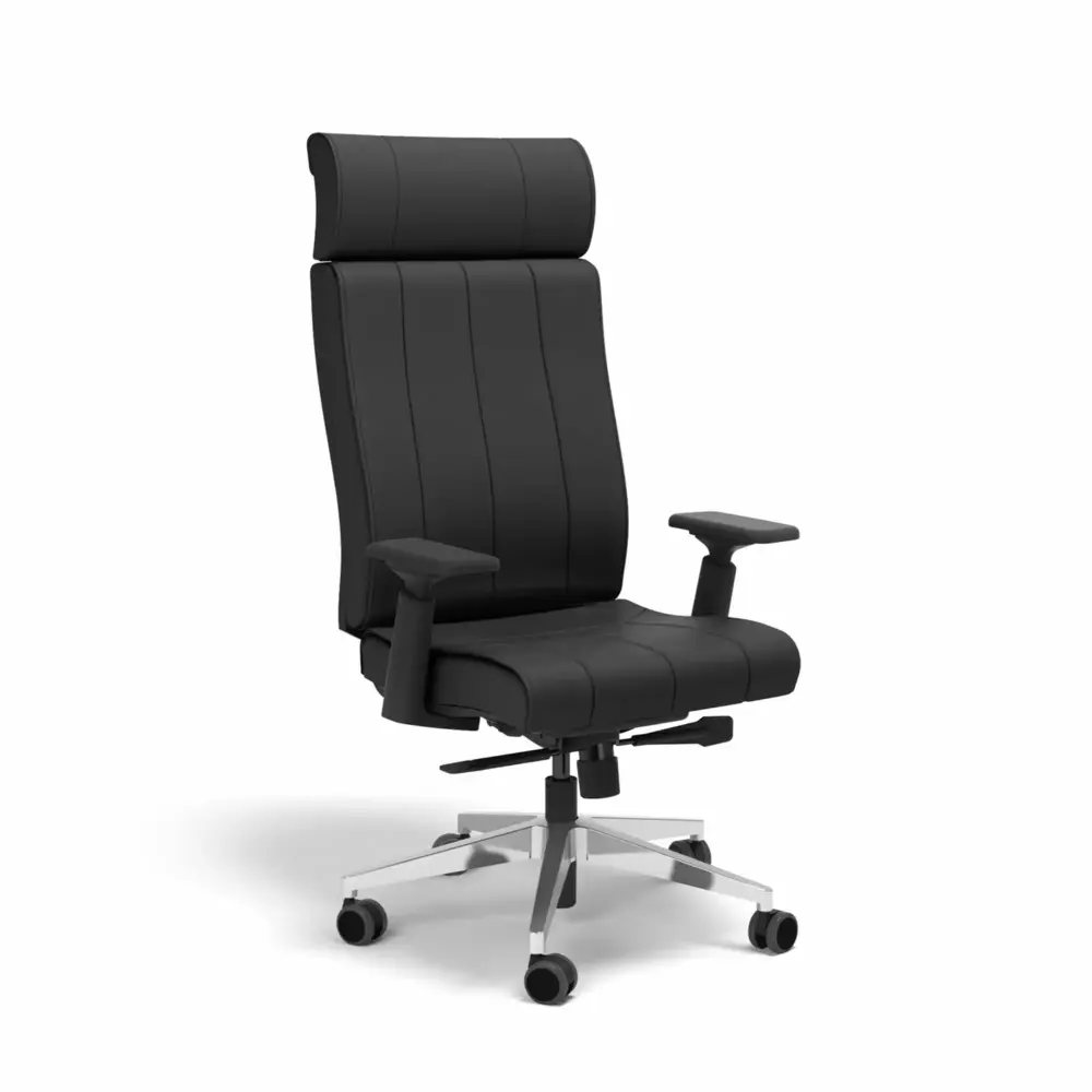 Essence Office Chair in Black Leather for Professional Use