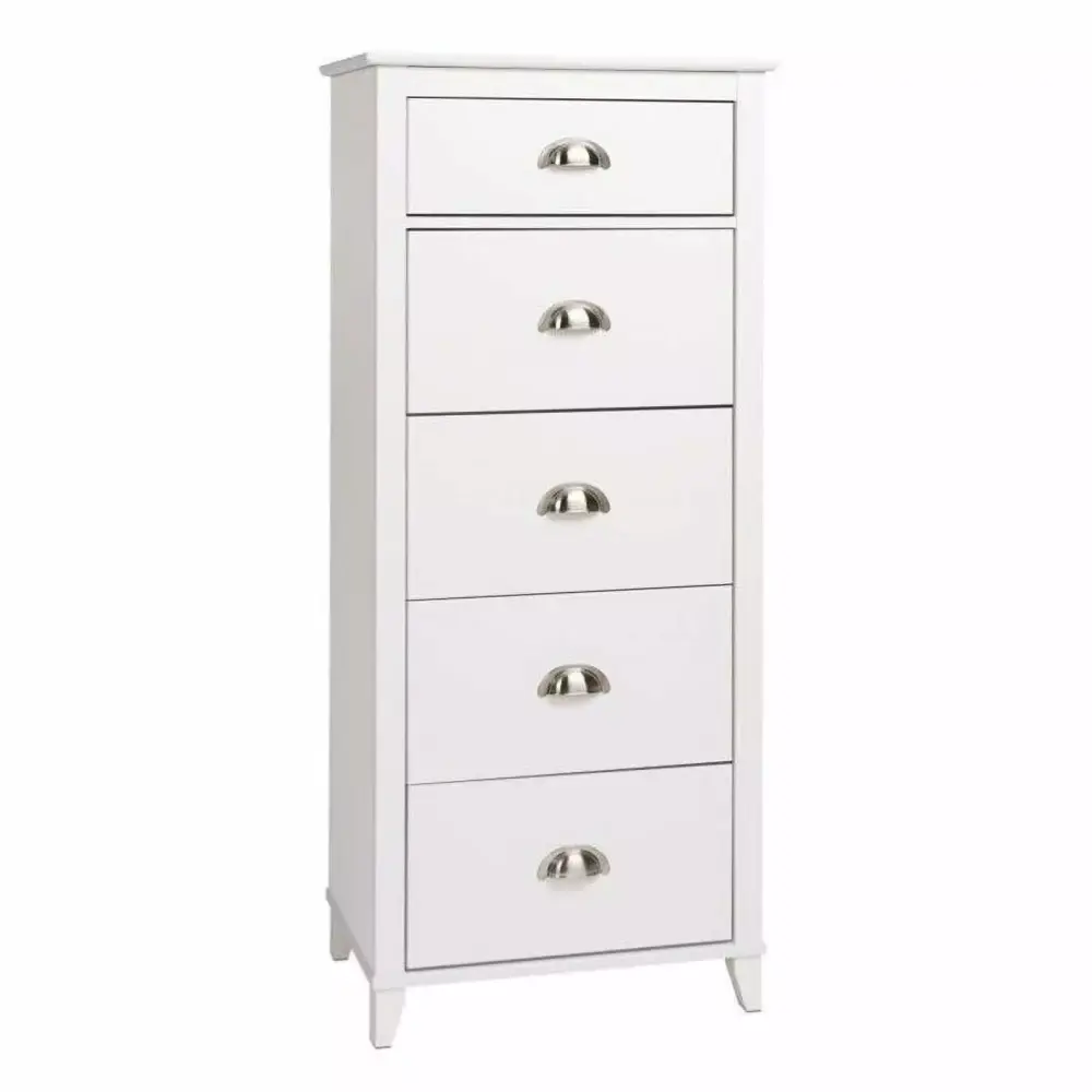 Atlin Designs 52 Tall 5 Drawer White Lingerie Chest