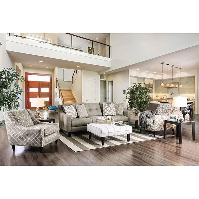 Dorset Light Gray Love Seat with Modern Design and Comfortable Cushions