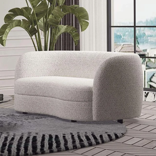 VERSOIX Loveseat Off-White Modern Upholstered Small Sofa for Living Room