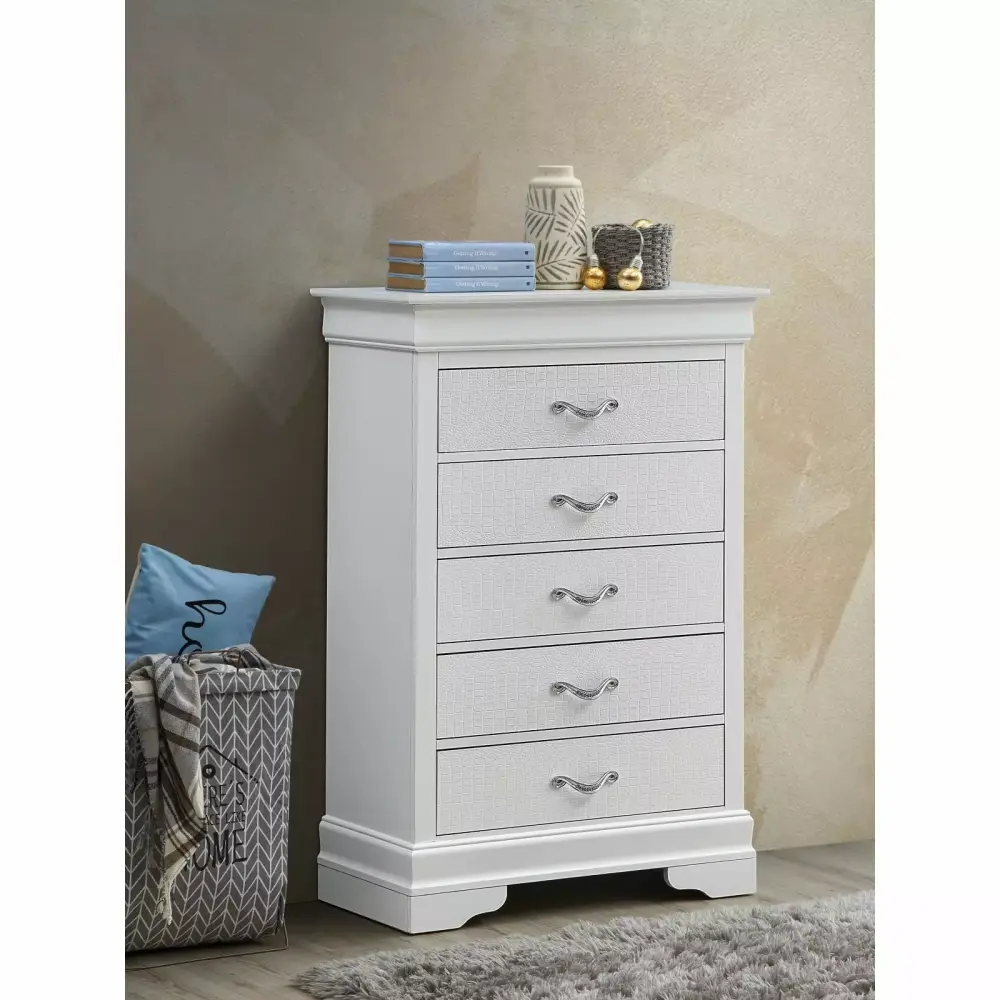 Miekor Furniture Lorana G6590-CH Chest Silver Champagne 08361