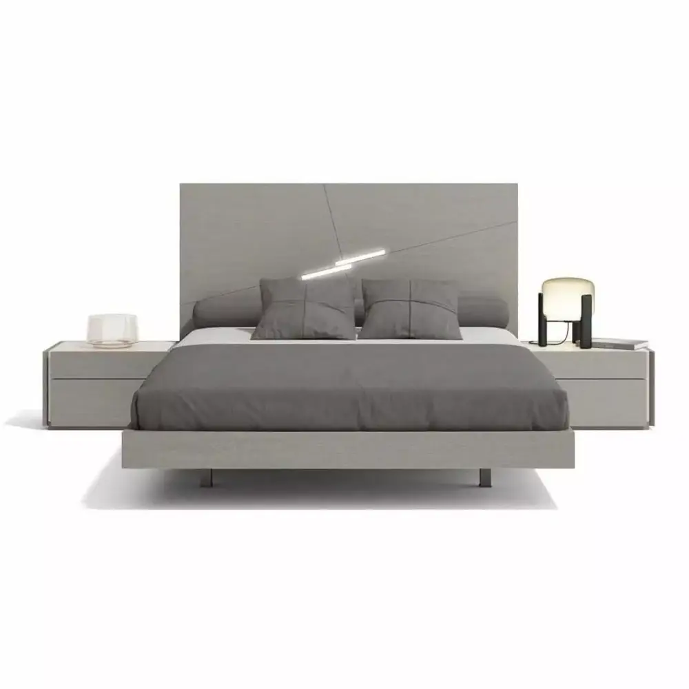 Faro Luxury 3-Piece Bedroom Set. Gray. Queen
