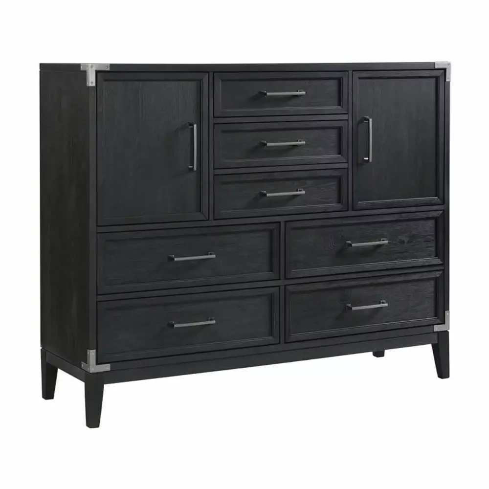Intercon Furniture Laguna Bedroom 7-Drawer Wood Master Chest in Black