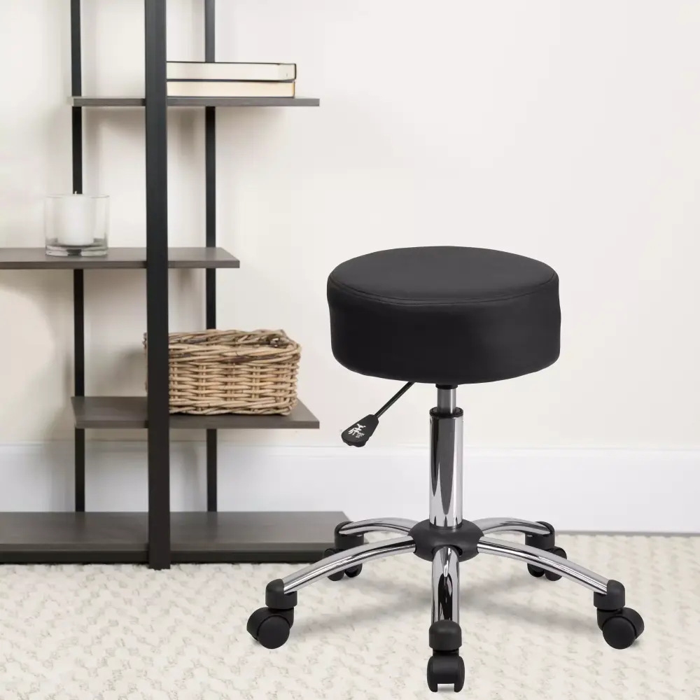 BizChair Medical Ergonomic Stool with Chrome Base