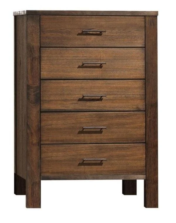 Acme Merrilee 5-Drawer Chest in Oak - 21686 - Wooden Storage Chest