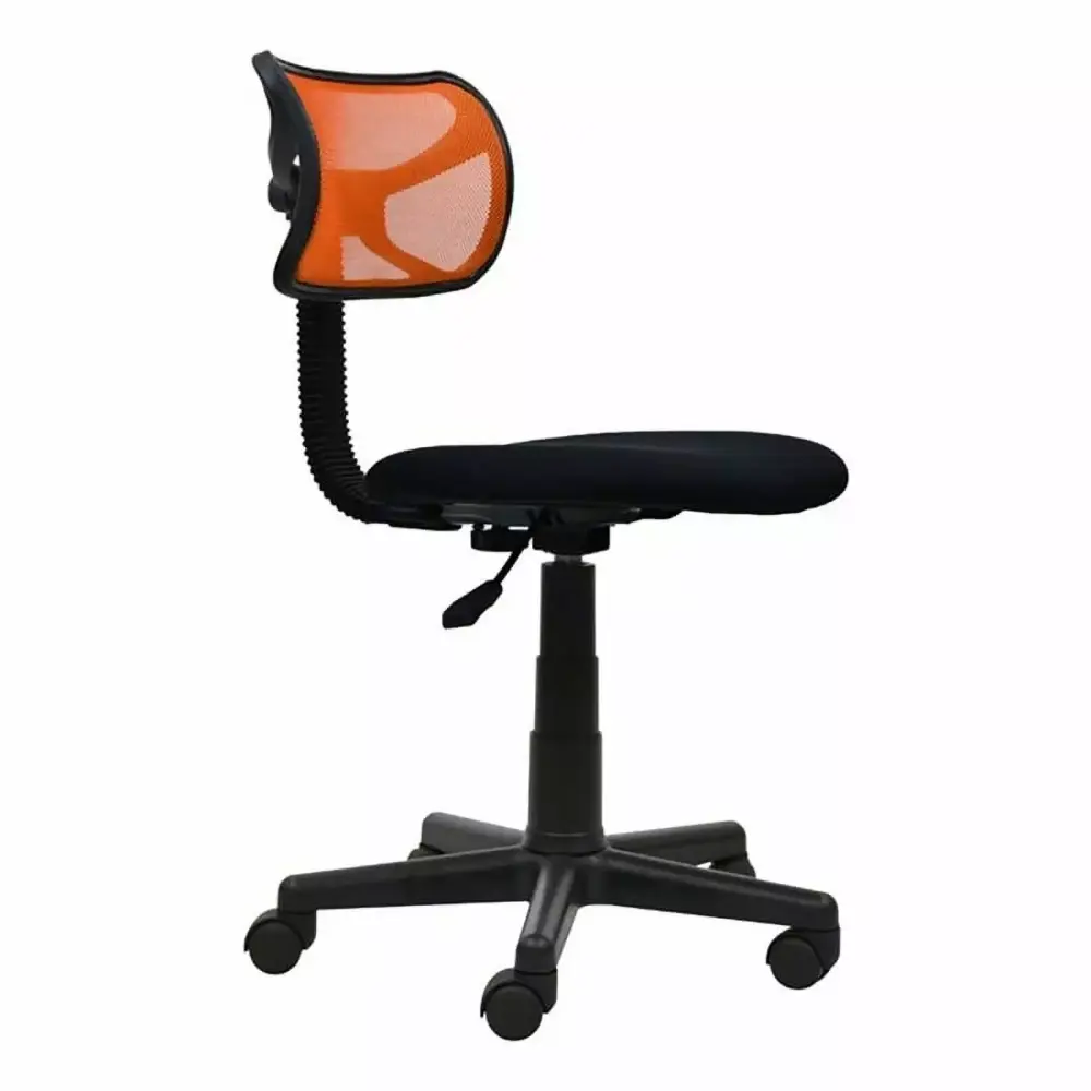 Scranton & Co Mesh Fabric Nylon Swivel Task Office Chair Orange Black
