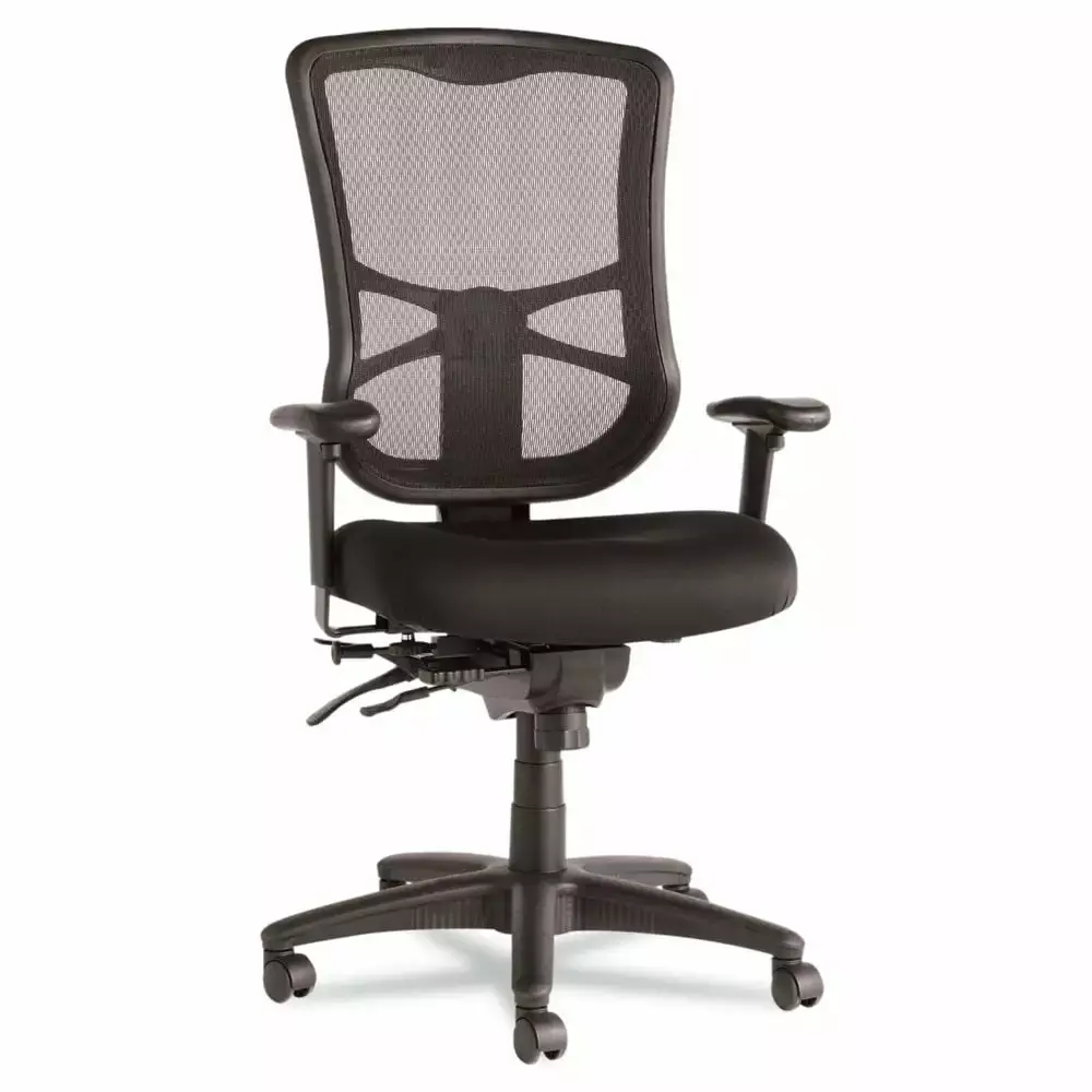 Alera Elusion Series High-Back Multifunction Mesh Chair Black