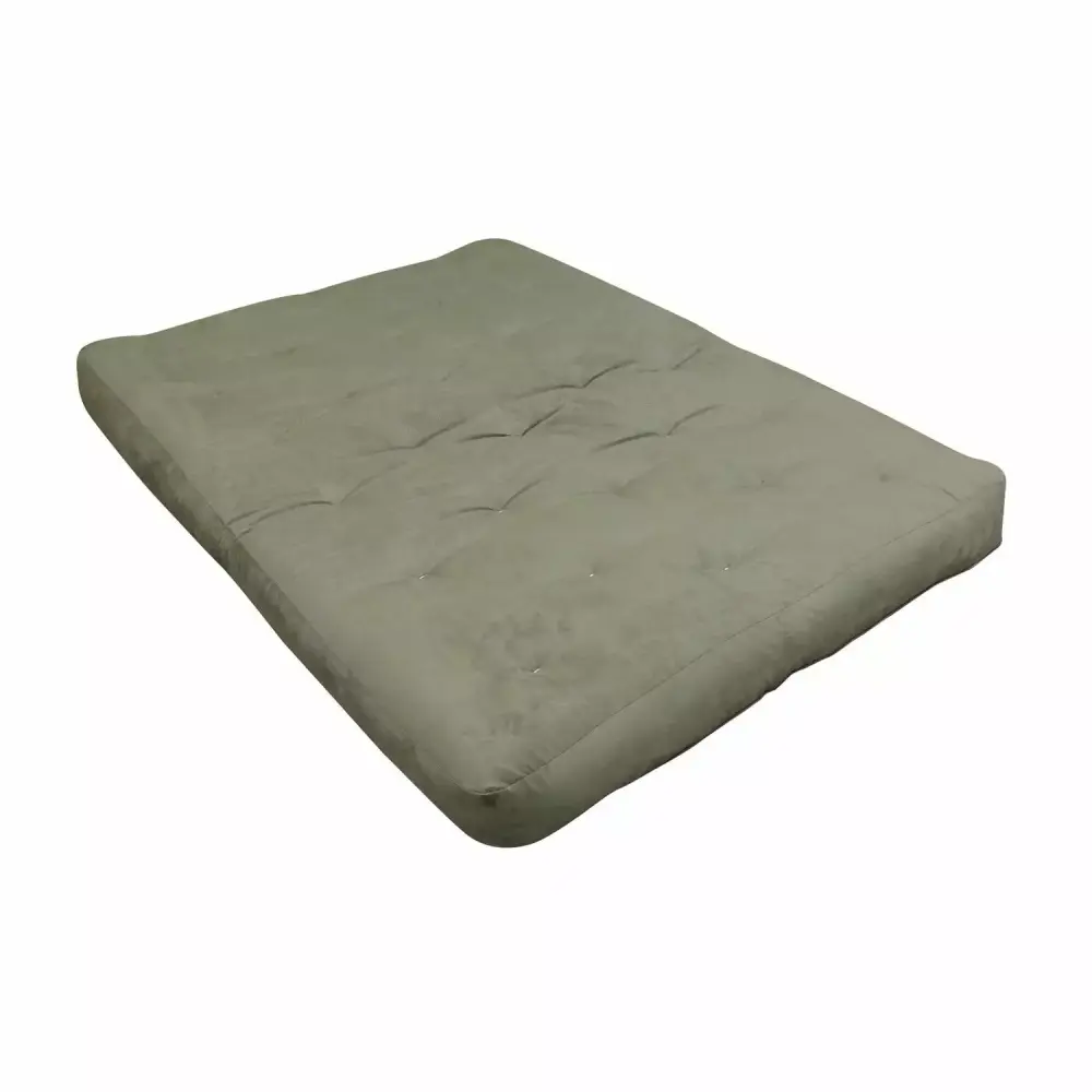 8 Double Foam Cotton 611 Twin XL Sage Microfiber Futon Mattress