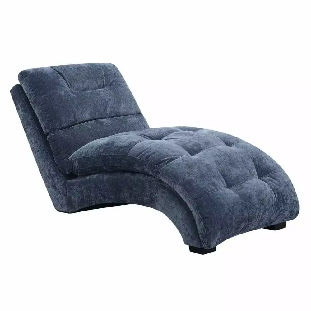 BOWERY HILL Mid-Century Fabric Chaise Lounge Chair Indoor Leisure Sofa Couch for Living Room