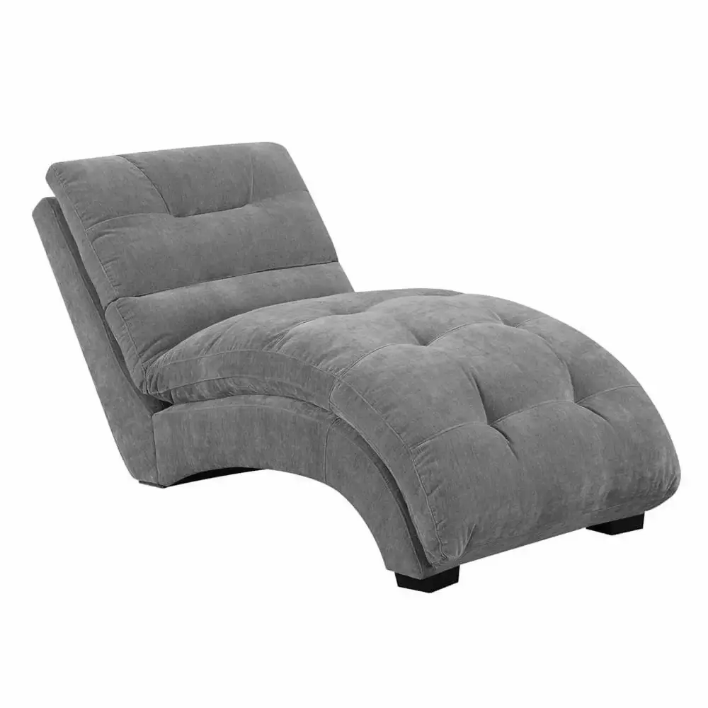 Bowery Hill Mid-Century Fabric Chaise Lounge Retro Modern Design