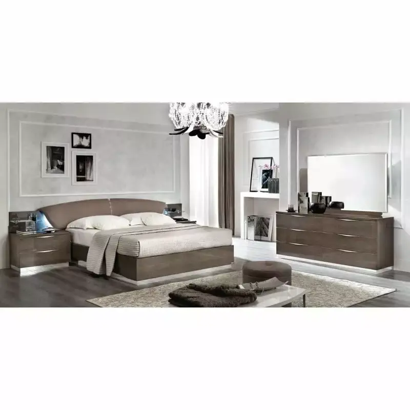 Platinum Drop 3-Piece Bedroom Set Silver Birch Queen Size - Minimalist Design