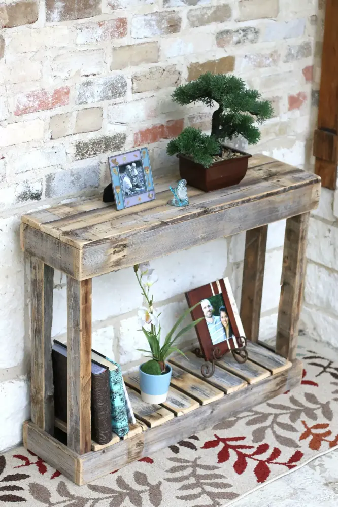 36 Slatted Console Table Minimalist Design Entryway Furniture