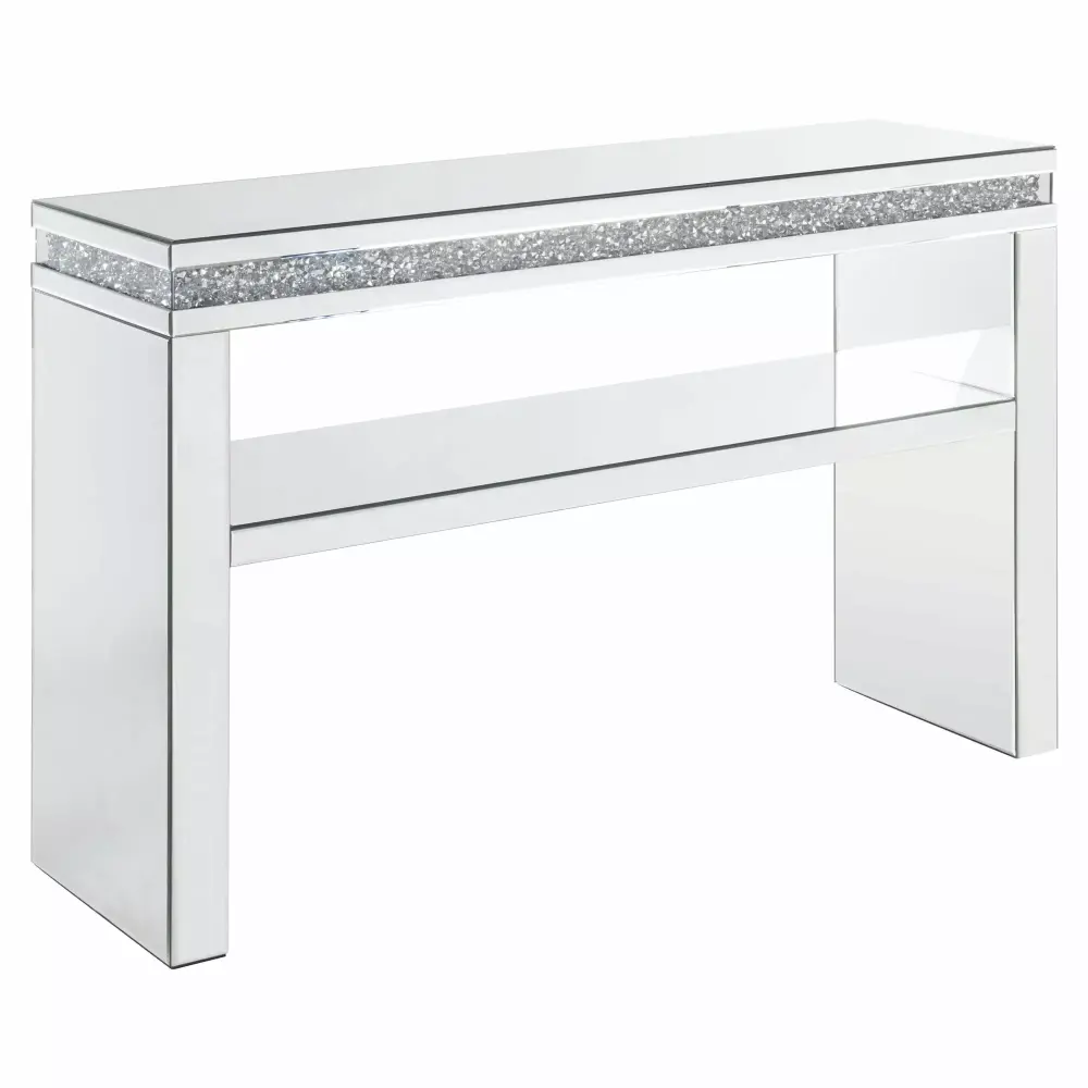 ACME Noralie Rectangular Mirrored Sofa Table for Elegant Living Rooms