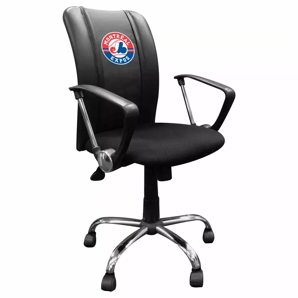 Black Montreal Expos Curve Task Chair for Baseball Fans and Collectors