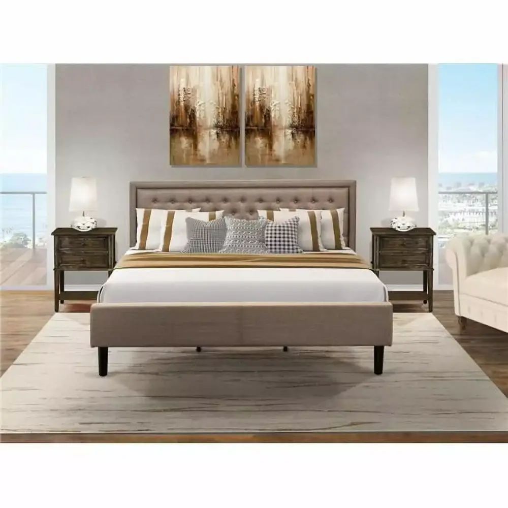 3 Piece Kendall Bedroom Set in Black - Modern Furniture