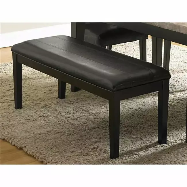 Home Elegance 5070-13 Cristo Bench in Black Dark Brown for Modern Spaces