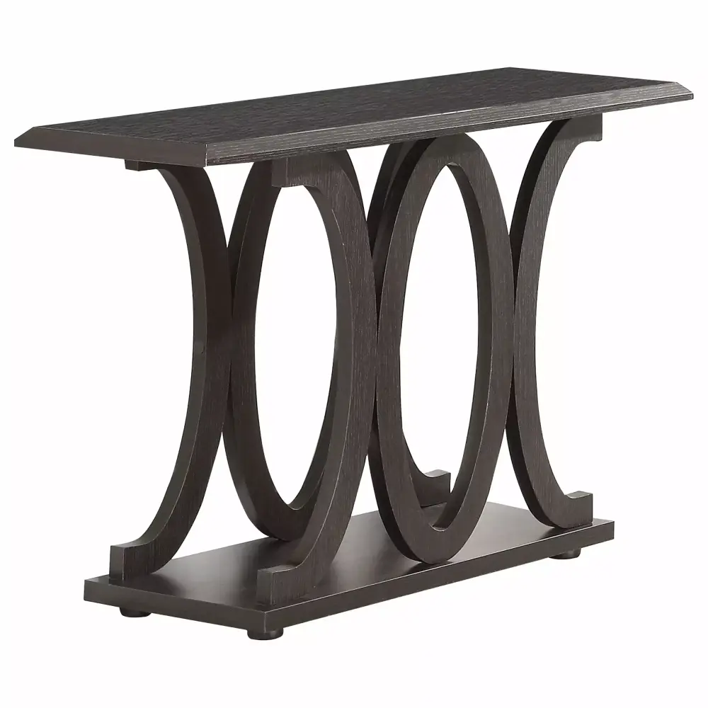Coaster Furniture Shelly Cappuccino C-shaped Base Sofa Table for Living Room