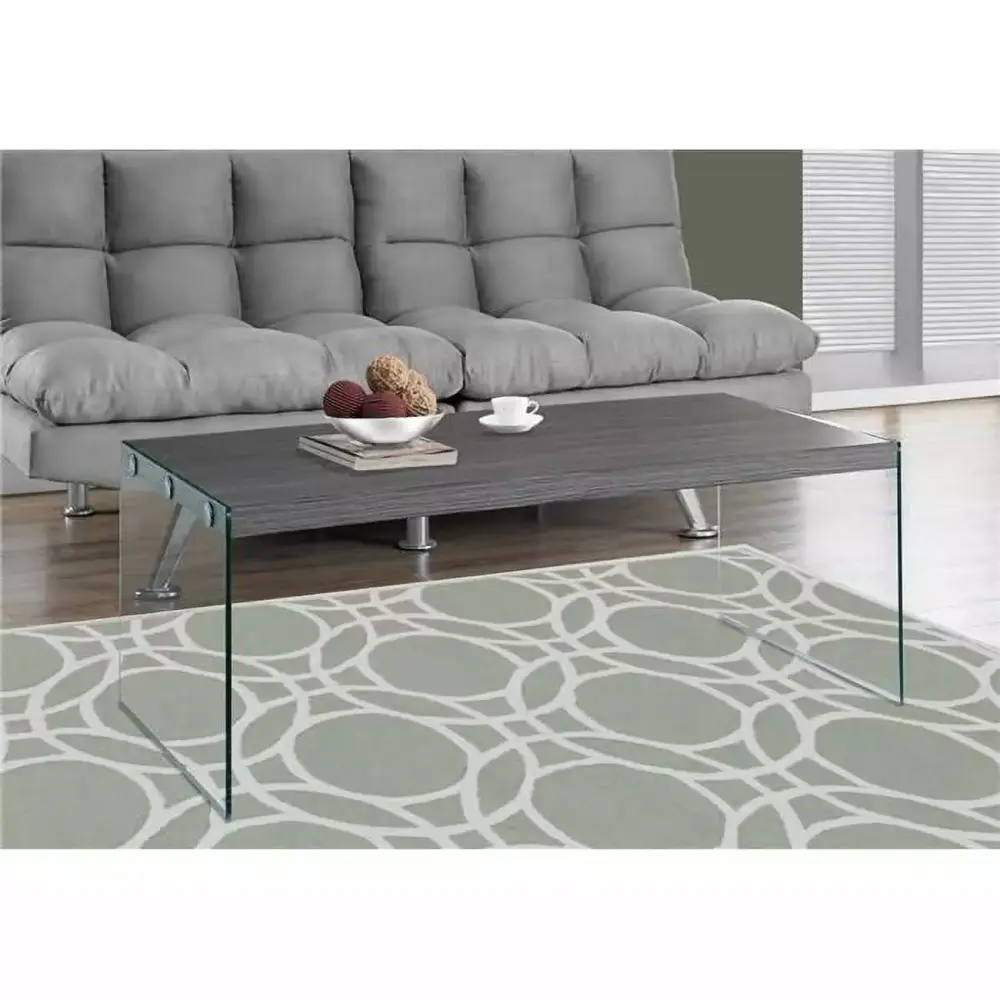12 x 47.25 x 32 Dark Taupe Finish and Black Metal Hollow Core Hall Console Table