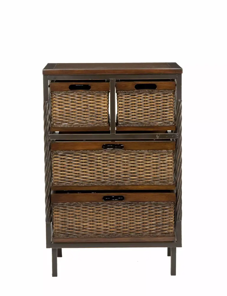 WIAWG Modern 6 Drawer Wooden Dresser - White Chest for Living Room or Bedroom Sideboard Cabinet