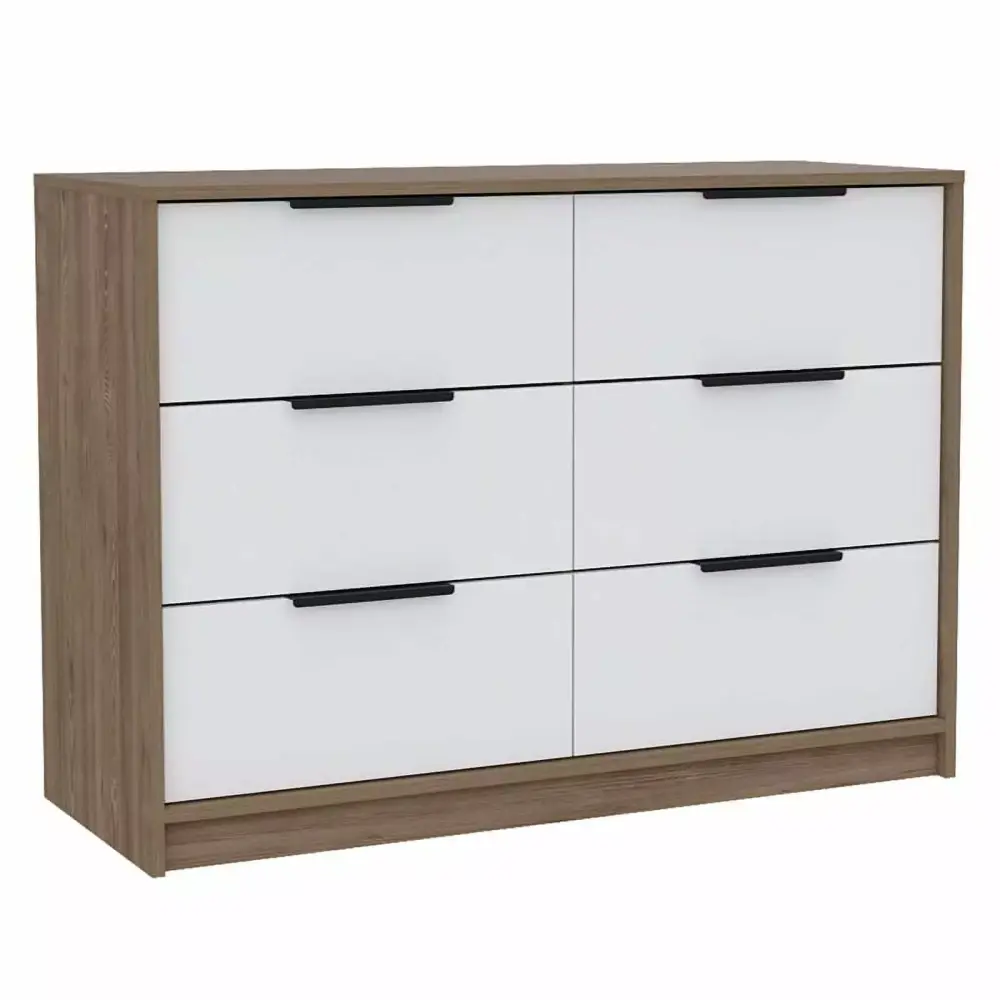 Bowery Hill 4 Drawers Modern Engineered Wood Dresser in White - Sleek Bedroom Storage