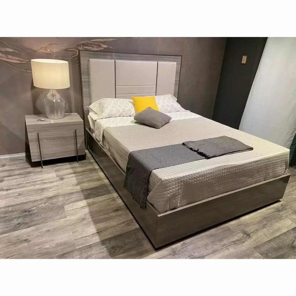 Blade Modern Luxury 3-Piece Grey Queen Bedroom Set