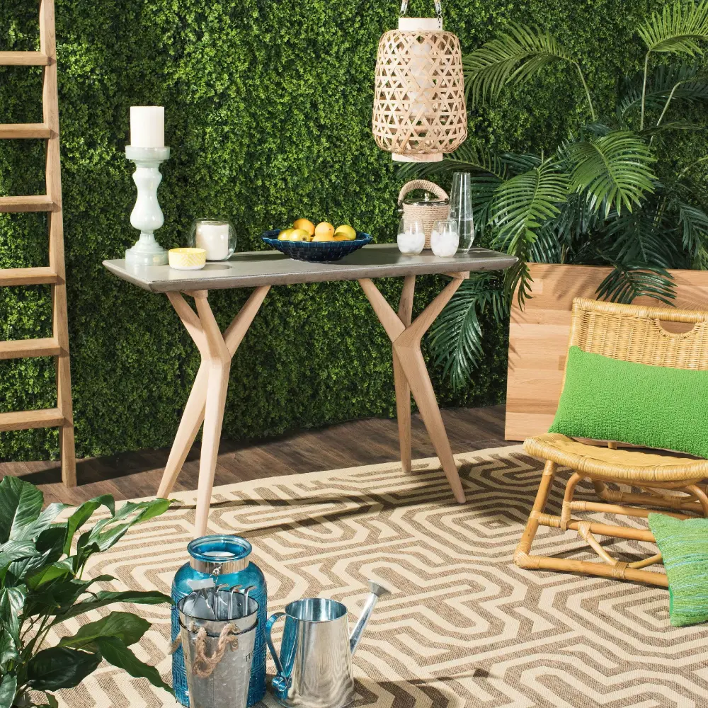Safavieh Ragna Indoor Outdoor Modern Concrete Console Table
