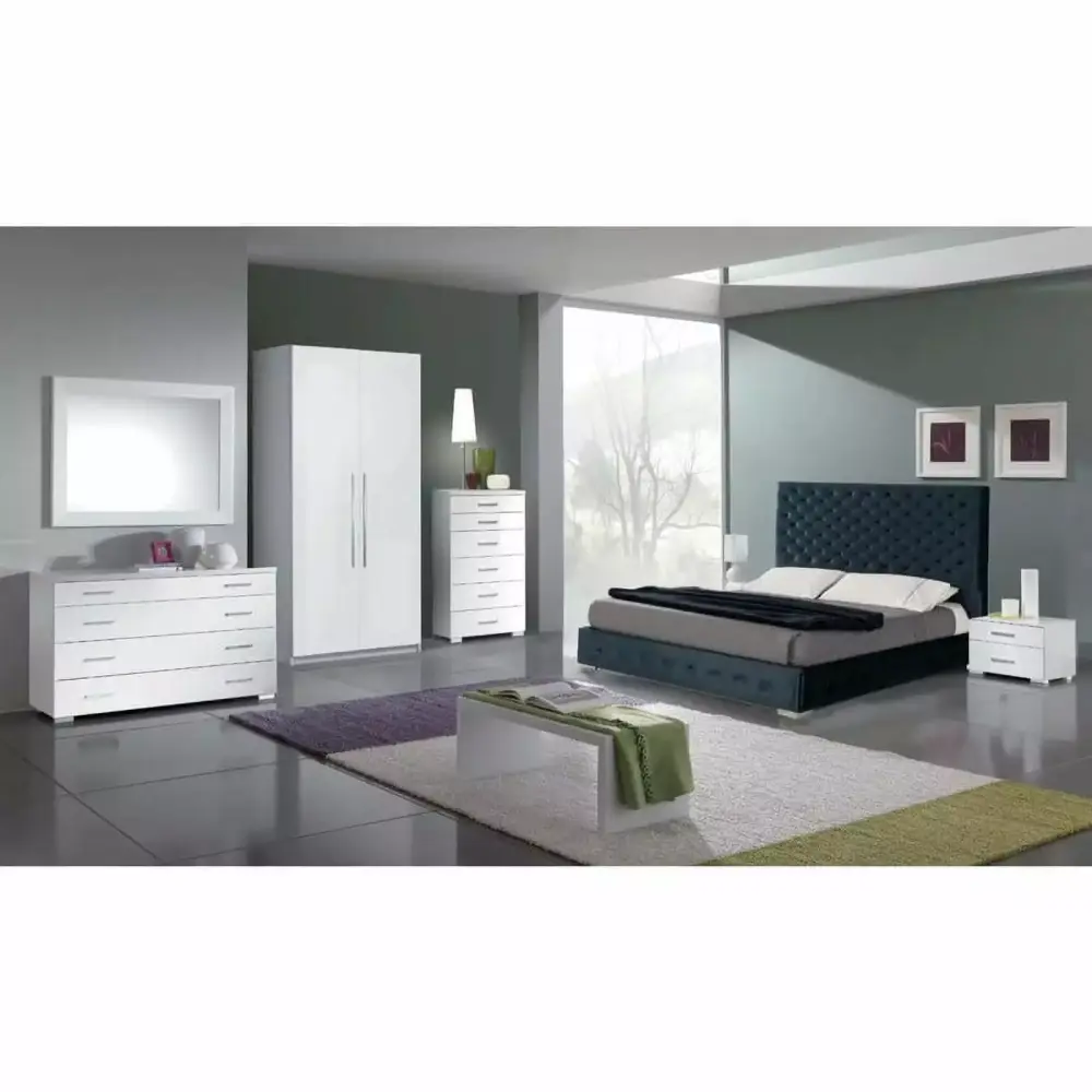 Leonor 3-Piece Blue Queen Bedroom Set with Momo Case