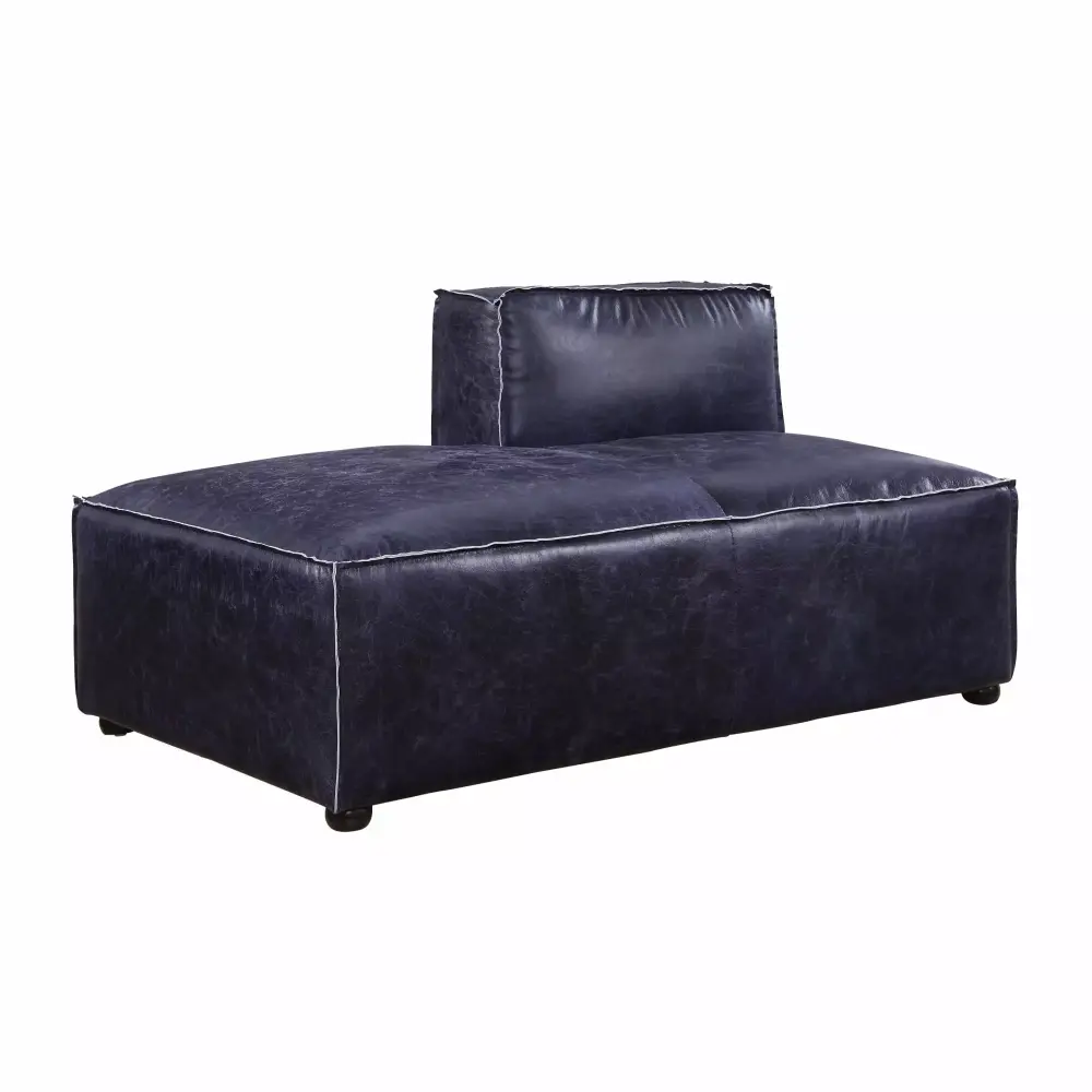 ACME Birdie Modular Armless Chaise in Vintage Blue