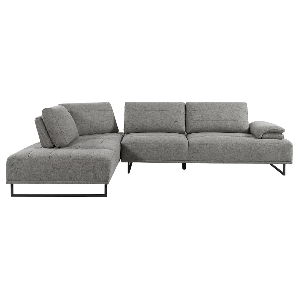 Arden 2-piece Adjustable Back Sectional in Taupe - Modular Living Room Sofa