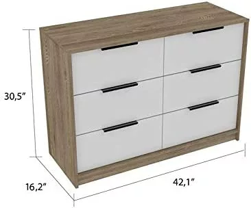 TUHOME Kaia 4 Drawers Dresser Engineered Wood Dressers in Multi-Color
