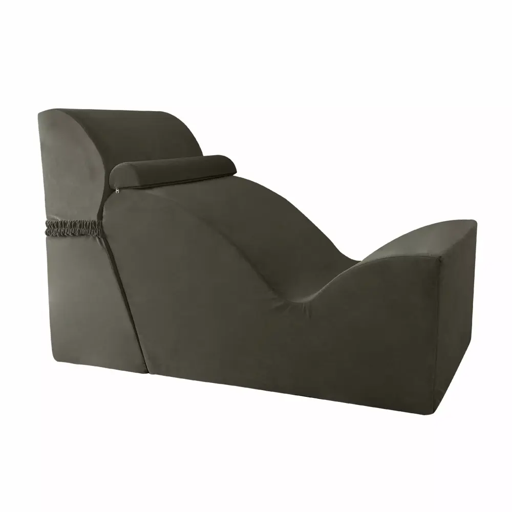 Rounuo Dual-Purpose Curved Chaise Lounge Chair - Yoga, Stretching, Relaxation with Washable Cover & Non-Slip Bottom