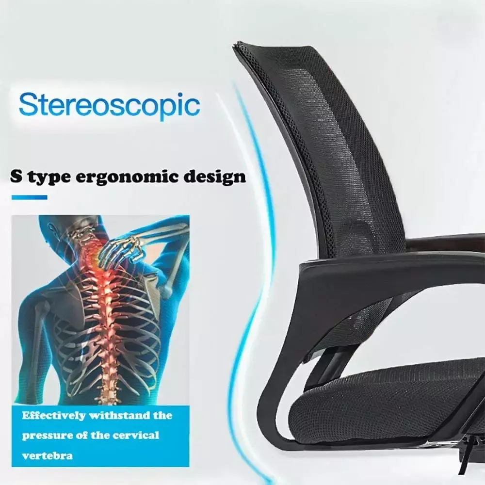 BestOffice Ergonomic Office Chair 3 Pack - Back Support Rolling Swivel Chair for Women and Men - Black