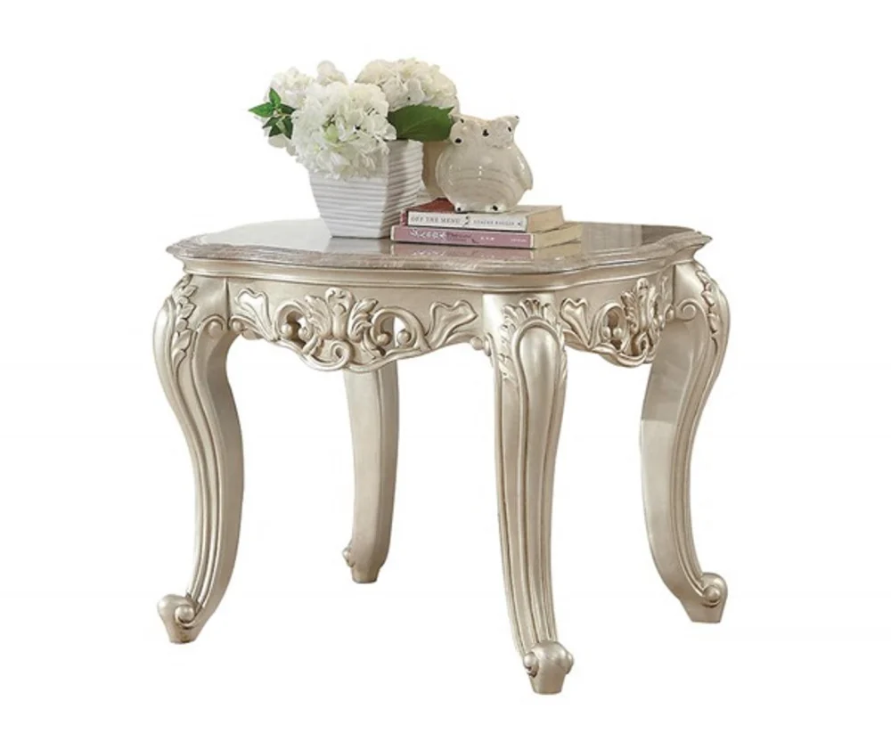 Acme Furniture Gorsedd End Table Antique White Nightstand