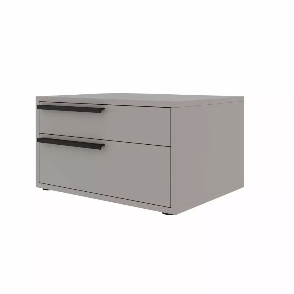 Casabianca Home Carter Left Nightstand In Taupe Matte