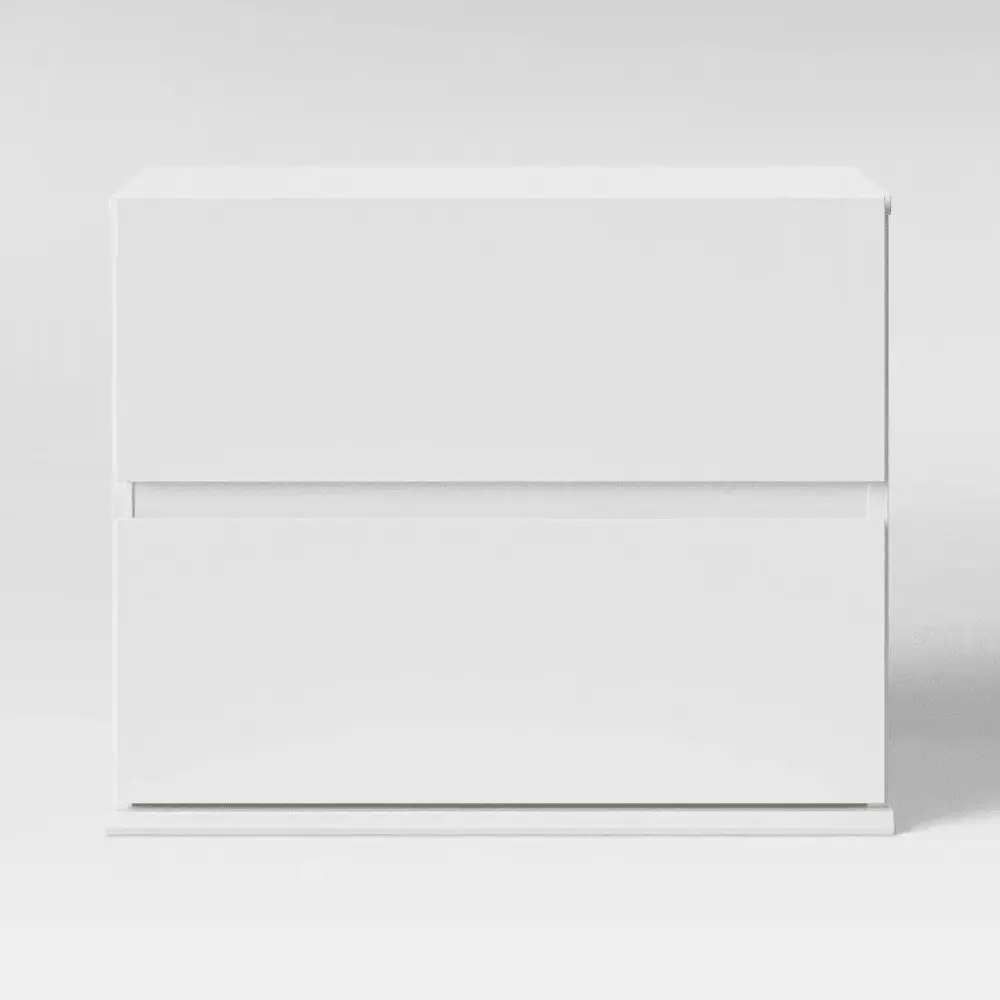 FM 2 Drawer Modular Nightstand White