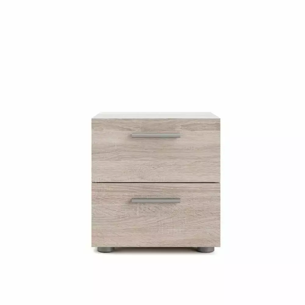 Stubbe Truffle 2 Drawer Nightstand for Bedroom