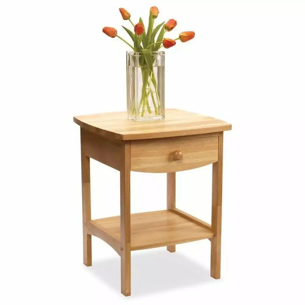 Winsome Beechwood Night Stand Natural Color Bedside Table