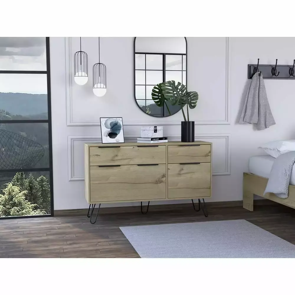 Depot E-Shop DE-CLD7039 Begonia Double Dresser Light Oak