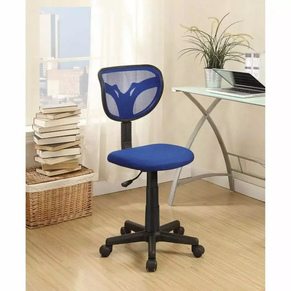 Adjustable Height Office Chair in Blue