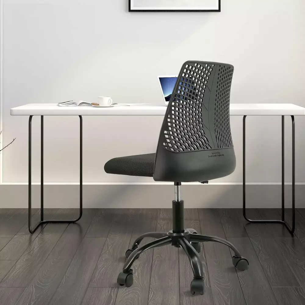 CCCCCAOLI Ergonomic Black Office and Home Chair with Supportive Cushioning Comfortable Desk Chair
