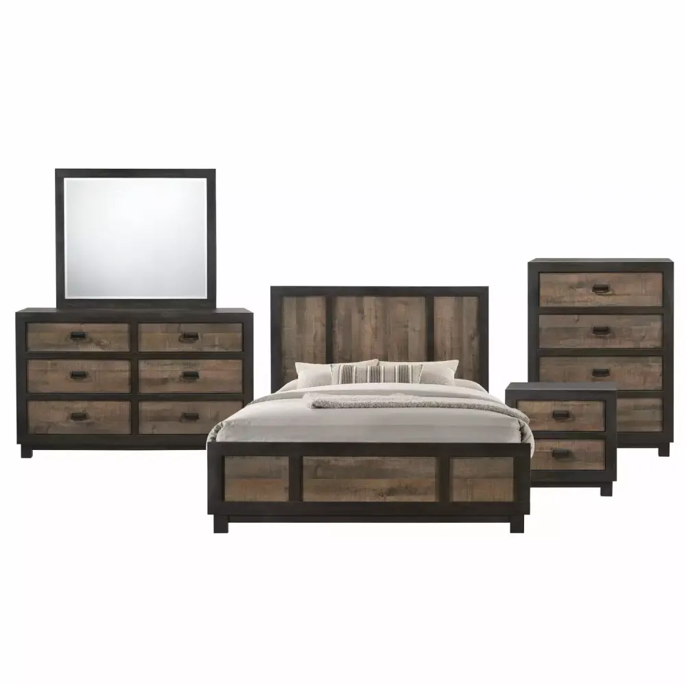 Picket Houtilize Furnishings Harrison 5 Piece King Panel Bedroom Set