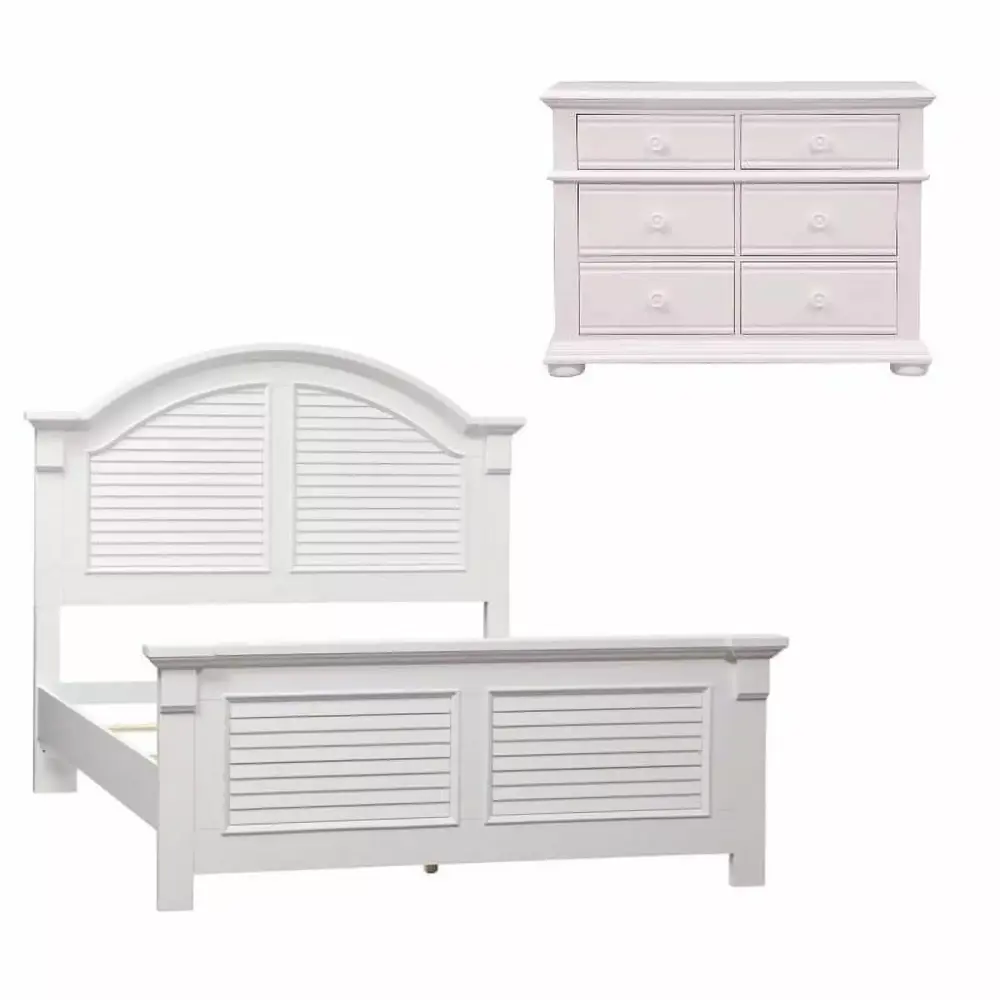 Home Square 2pc Queen Panel Bedroom Set with Media Chest