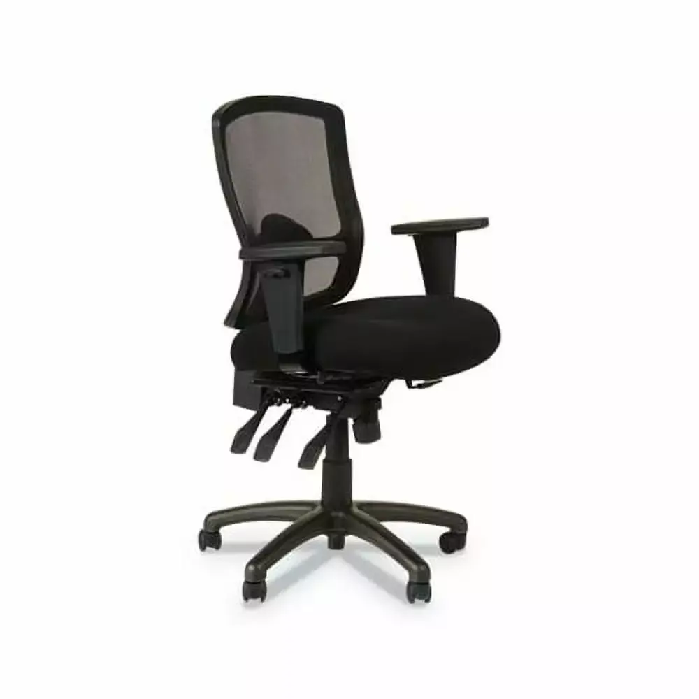 Etros Series Mesh Mid-Back Petite Multifunction Chair Supports up to 275 lbs Black