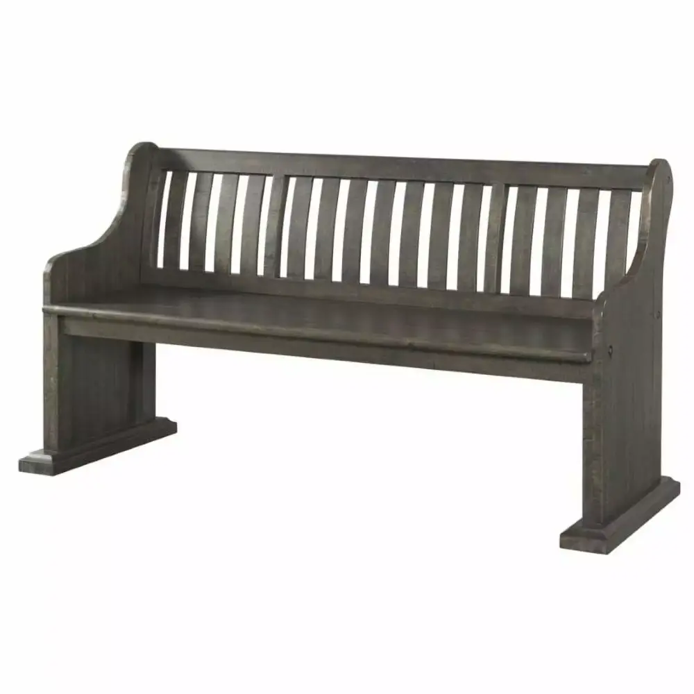 Bowery Hill Pew Bench in Dark Ash for Church or Entryway
