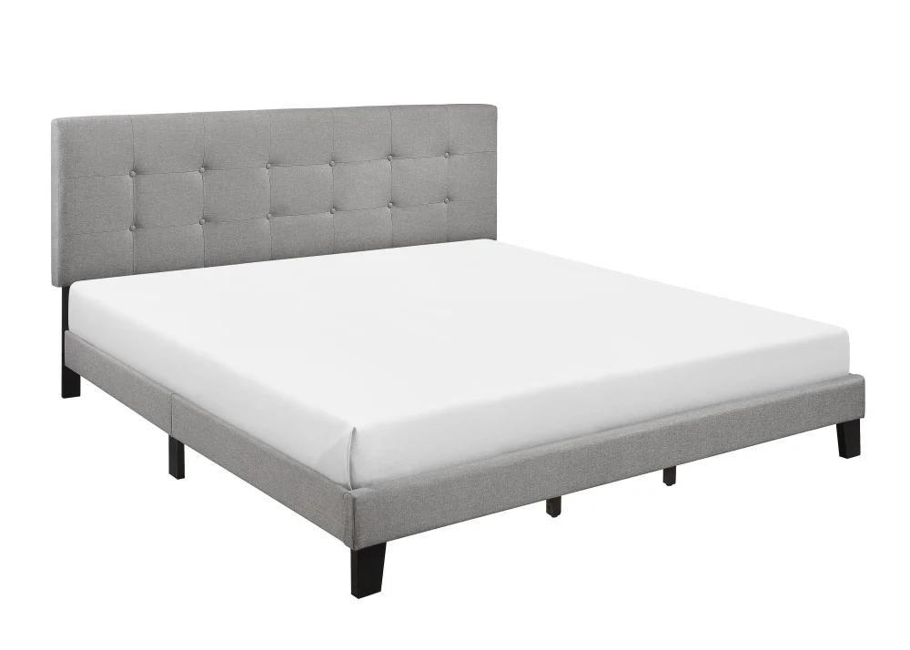 RIGBY King Platform Bed Adjustable Headboard Luxurious Bed Frame